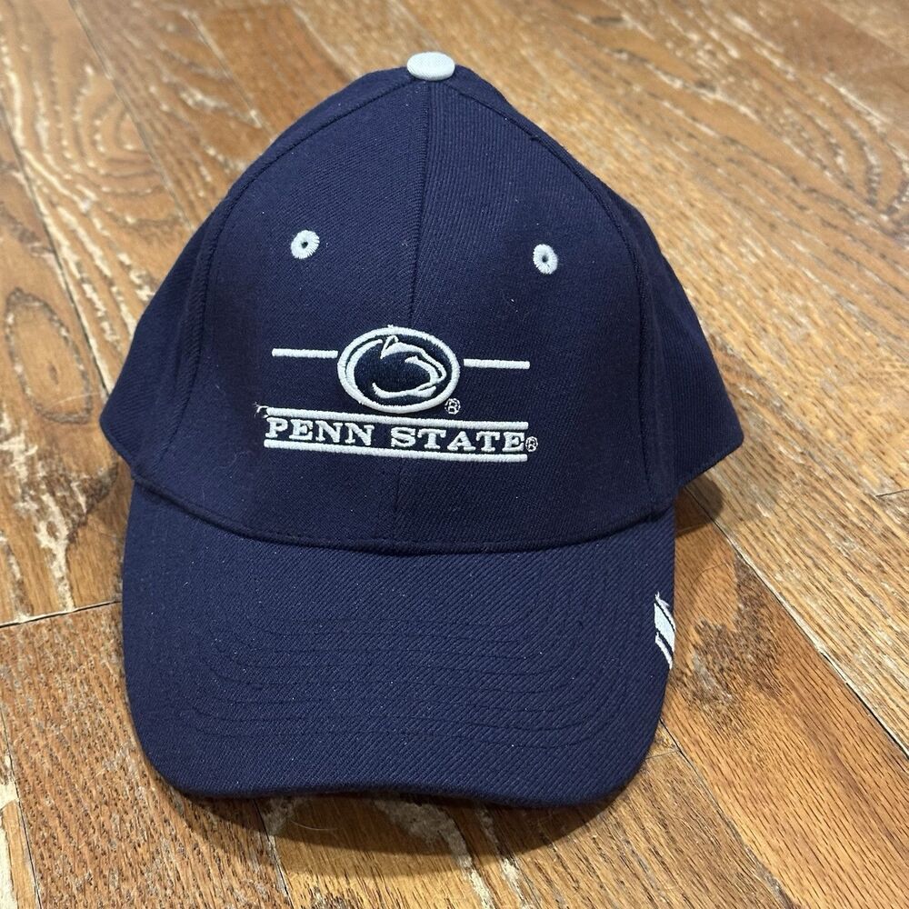 Vintage The Game Penn‎ State Hat Cap Fitted Sm/M Split Bar Spell Out 1995 Wool